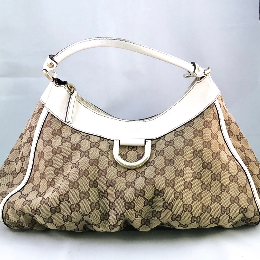 Gucci GG Canvas D-Ring Hobo Bag - Medium
